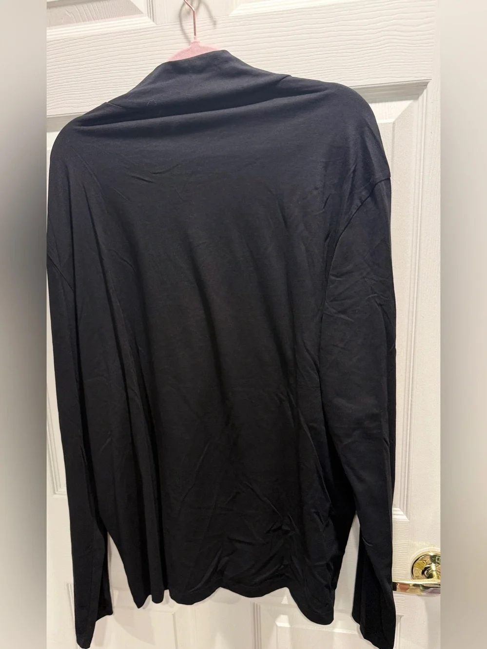 Calvin Klein Mens Long Sleeve Mock Neck Shirt Black XXL NWOT - Picture 4 of 6